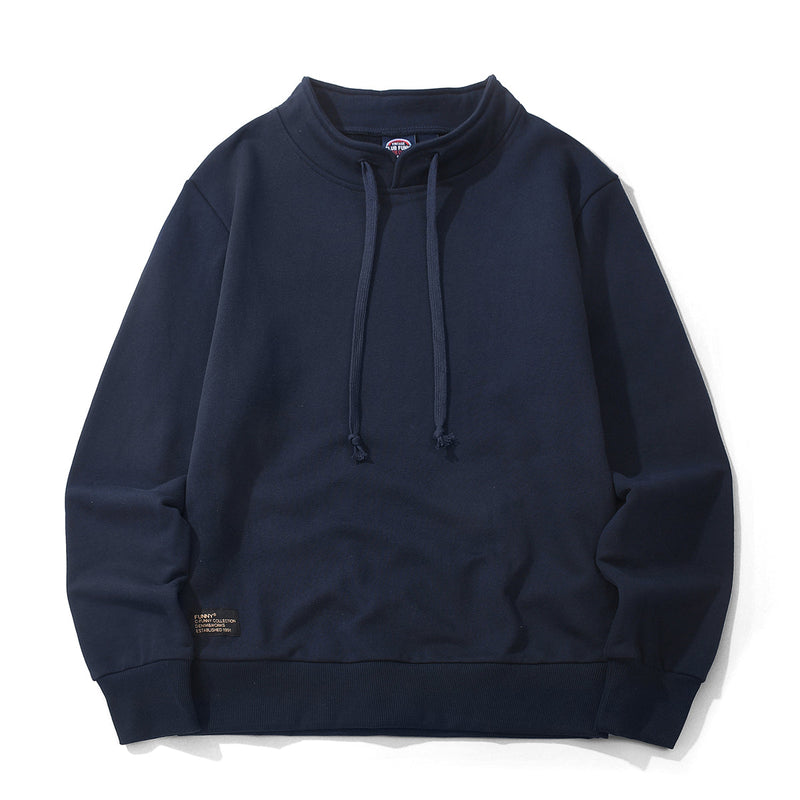 390g heavyweight inner pile unique neck sweatshirt