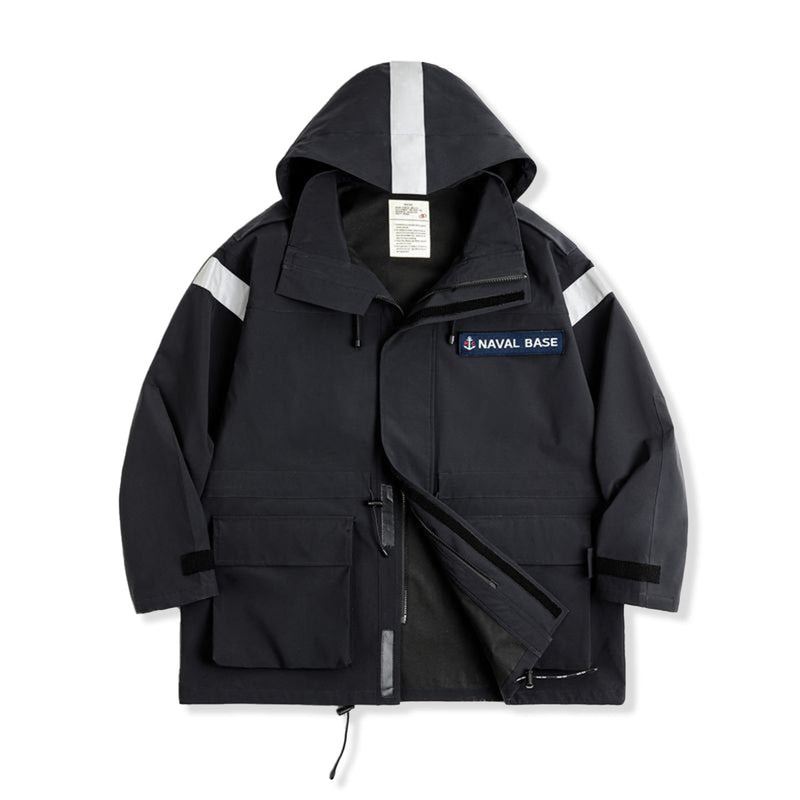 US NAVY Navy Hooded Jacket with Tick Tick