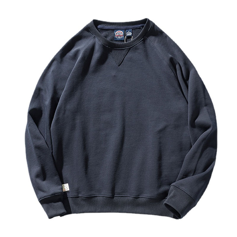 Amekaji Heavyweight Navy Crew Neck Sweatshirt