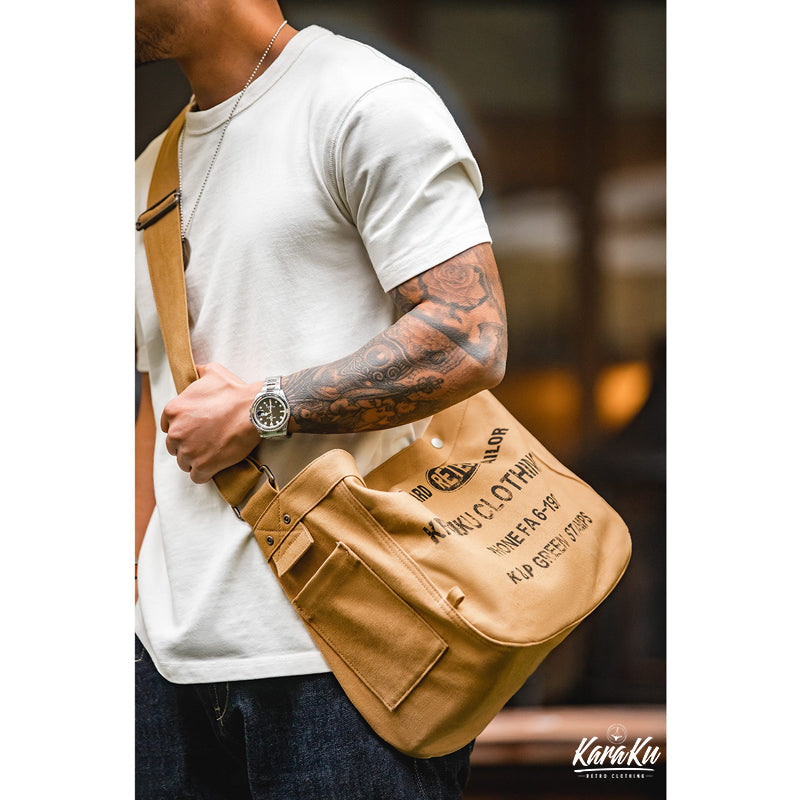 Improved 60's canvas news paper bag – Karaku KR