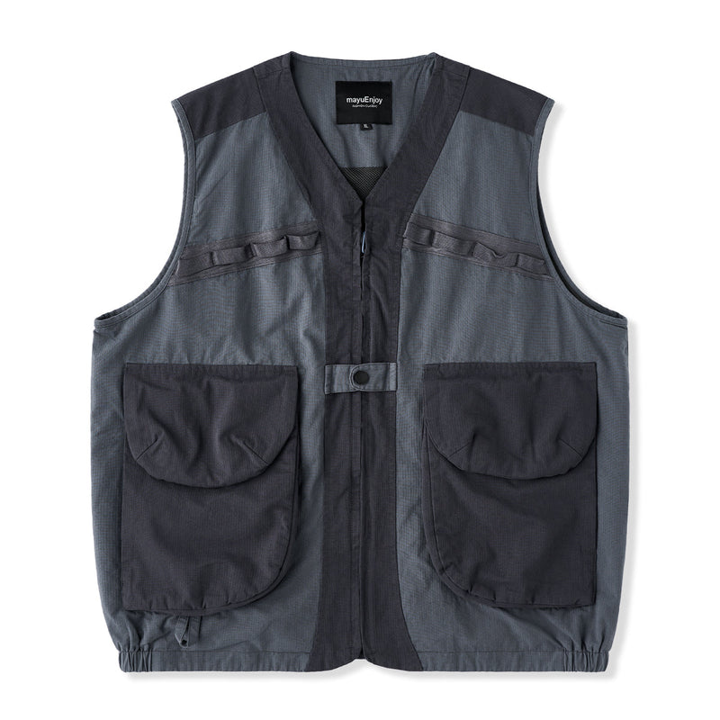 Inner mesh outdoor multi-function multi-pocket vest
