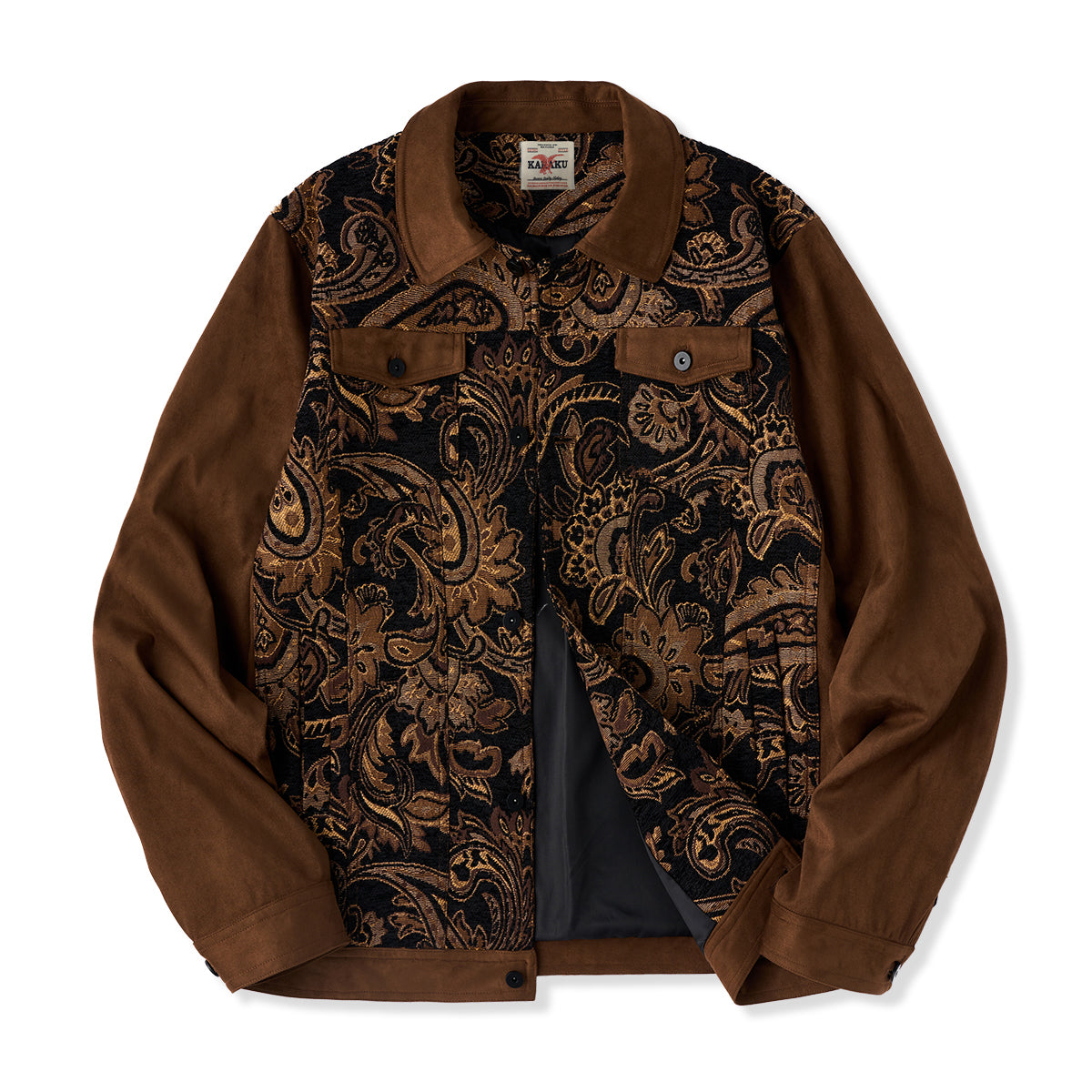 Paisley jacquard chenille & suede western jacket – Karaku KR