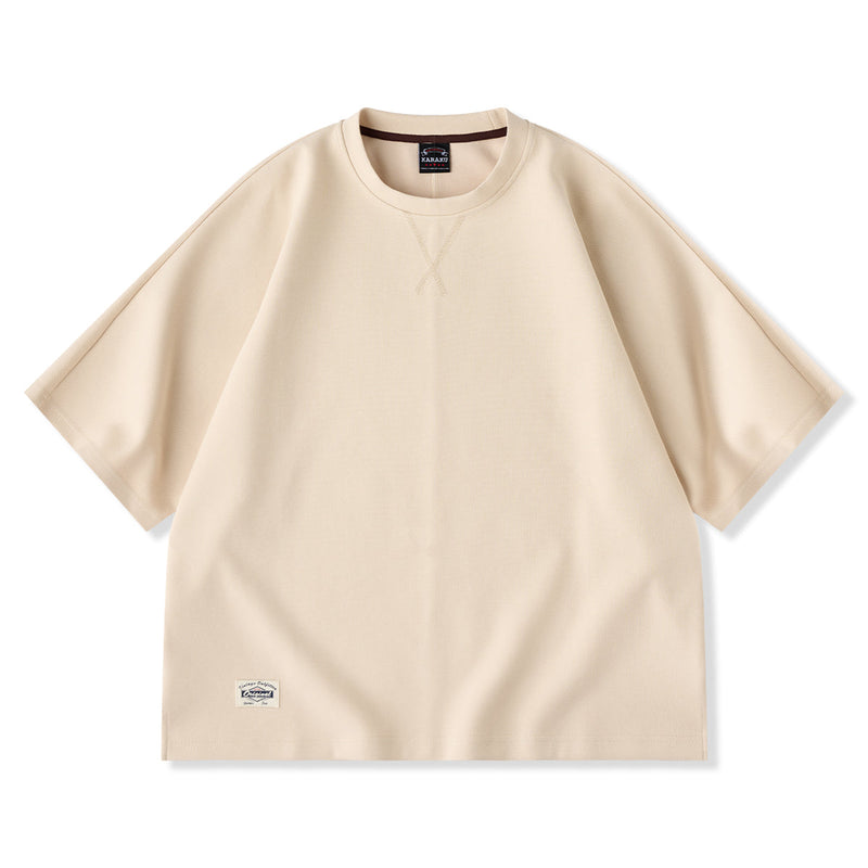 Brand Tag/V-shaped Gadget Air Layer Raglan Sleeve T-shirt