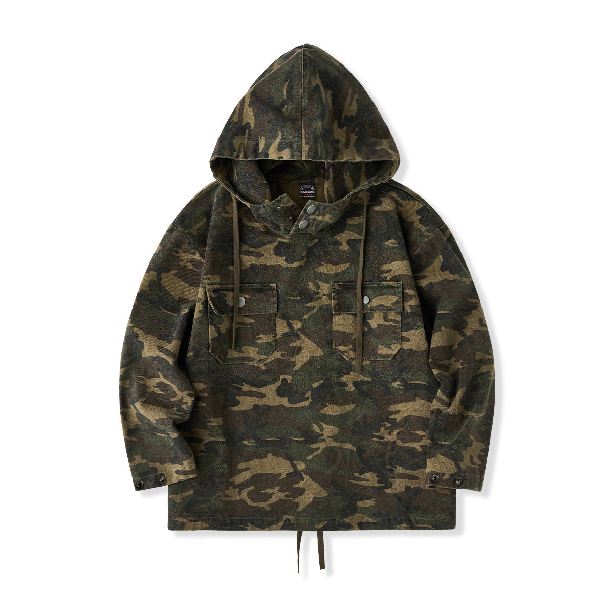 Camouflage & Paisley Hem Drawcord Mountain Parka – Karaku KR