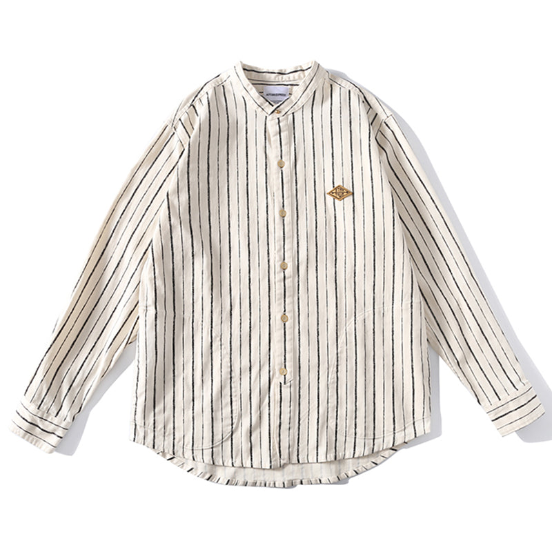 Handwritten Striped Baseball Long Sleeve Shirt